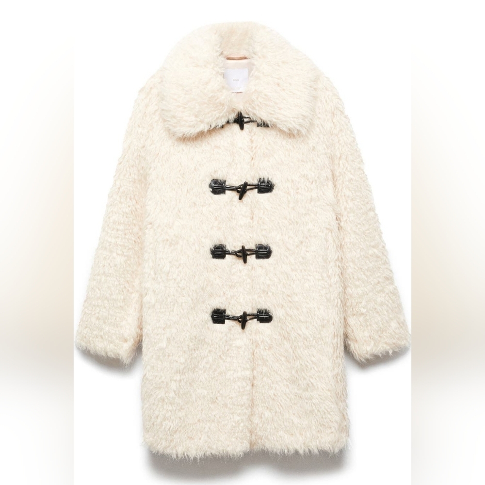 Mango Faux Fur Toggle Coat
